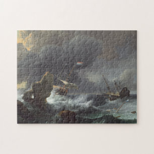 Ships in Distress off a Rocky Coast Jigsaw Puzzle