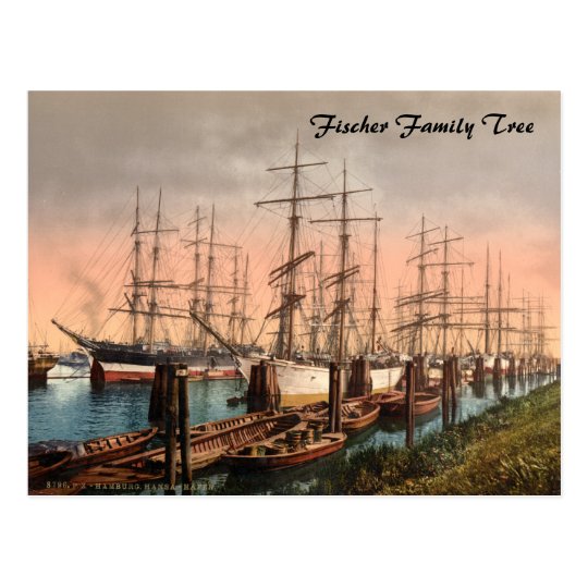 Ships in Hamburg Harbour, Germany Postcard