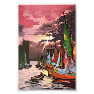 Ships in the Port of La Rochelle Art Photo Print