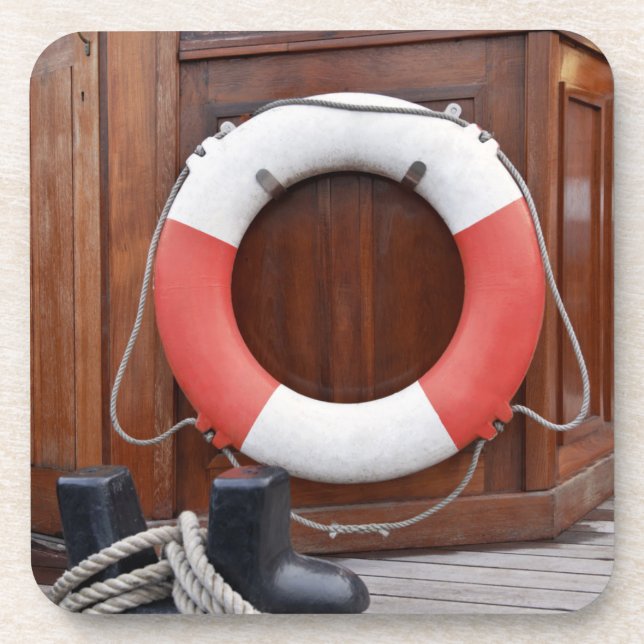 Ships Lifebelt Coaster (Front)
