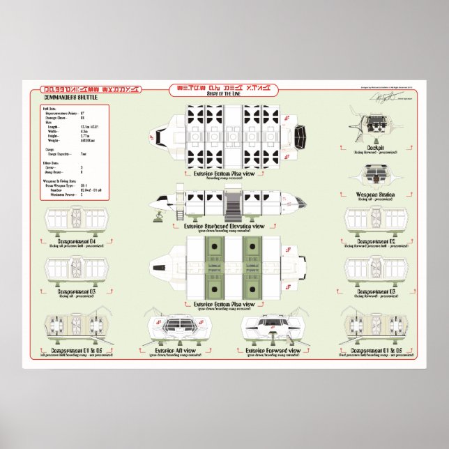 Ships of the Fleet: Command Shuttle Ref. Chart (Front)