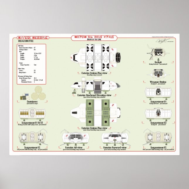 Ships of the Fleet: Squad Shuttle Ref. Chart (Front)