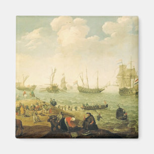 Ships on a Dutch roadstead  Magnet