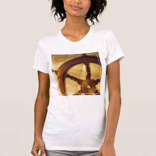 Ship'S Wheel And Map T-Shirt