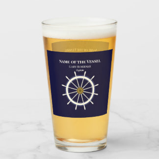 Ship's Wheel Captain Boat Tumblers Beer Soda Glass