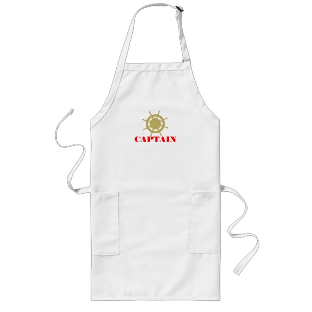 Ships Wheel Captain Long Apron (Front)