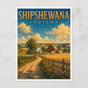 Shipshewana Indiana Amish Countryside GeoSaga Postcard