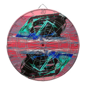 Shipwreck Abstract Pink Dartboard