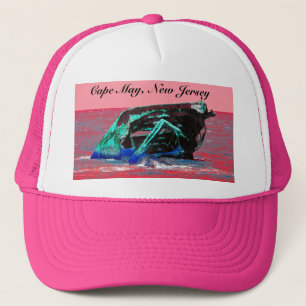 Shipwreck Abstract Pink Trucker Hat