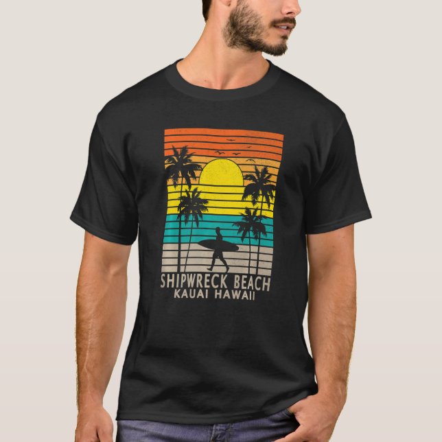 Shipwreck Beach Kauai Hawaii HI Hawaiian Island Su T-Shirt (Front)