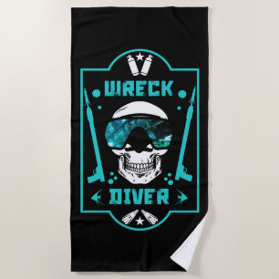 Shipwreck Divers Beach Towel