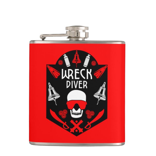 Shipwreck Divers Hip Flask (Front)