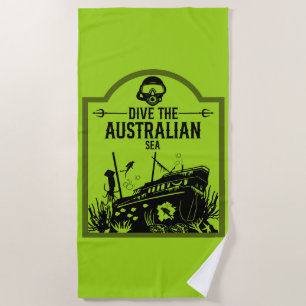 Shipwreck Diving Australia  Beach Towel