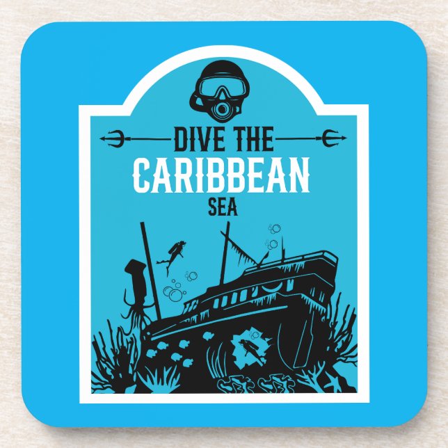 Shipwreck Diving Caribbean  Coaster (Front)