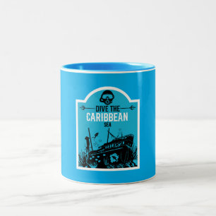 Shipwreck Diving Caribbean Two-Tone Coffee Mug