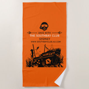 Shipwreck Diving Club Beach Towel