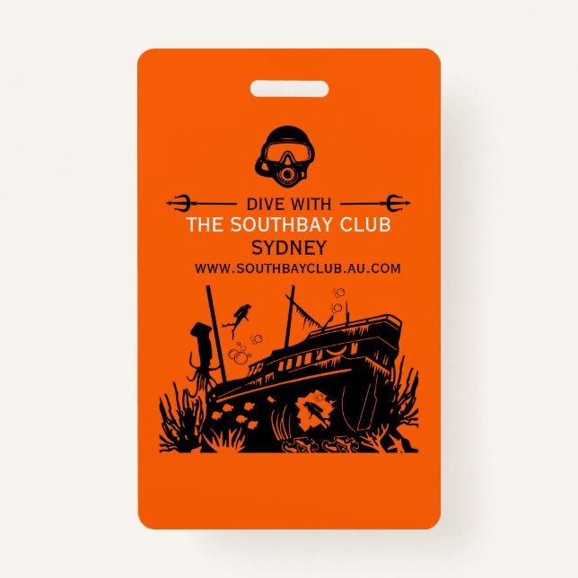 Shipwreck Diving Club ID Badge (Front)
