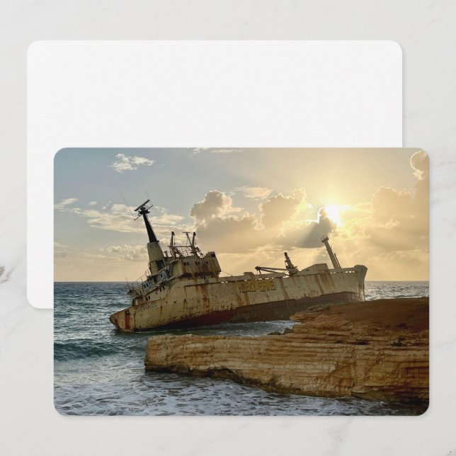 Shipwreck Flat Holiday Card (Front/Back)
