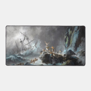 Shipwreck in a Storm 1872 Desk Mat