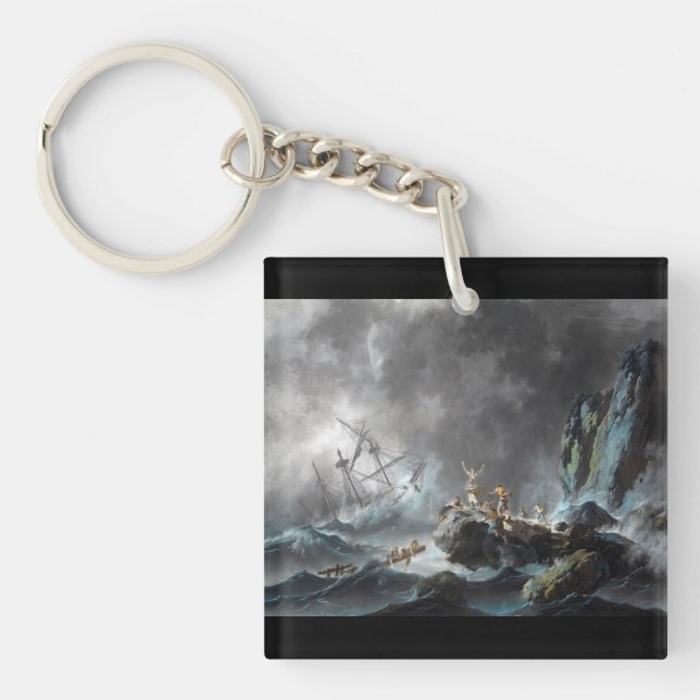 Shipwreck in a Storm 1872 Key Ring (Front)