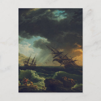 Shipwreck in Stormy Seas by Claude-Joseph Vernet Postcard