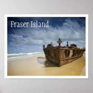 Shipwreck of the S.S. Maheno, Fraser Island Poster