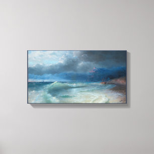 Shipwreck on a Stormy Morning, Aivazovsky Canvas Print