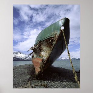 Shipwreck On Shore Poster