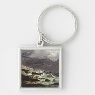 Shipwreck on the Norwegian Coast, 1831 Key Ring
