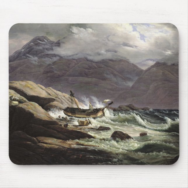 Shipwreck on the Norwegian Coast, 1831 Mouse Mat (Front)