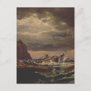 Shipwreck on the Norwegian Coast by Johan Dahl  Postcard