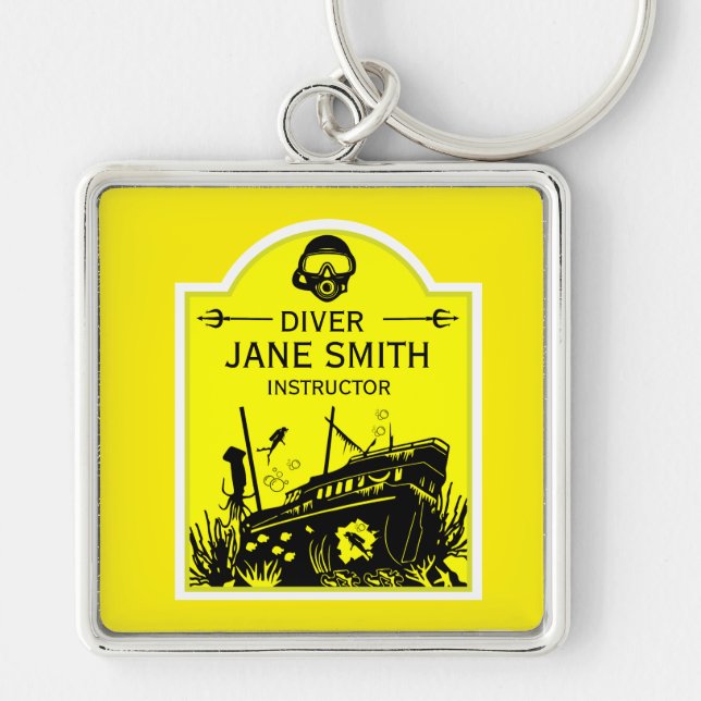 Shipwreck Sea Divers Key Ring (Front)