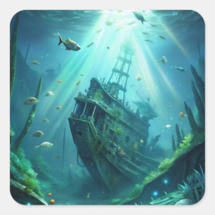 Shipwreck Square Sticker