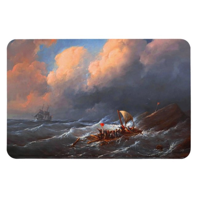 Shipwreck Survivors on a Raft Magnet (Horizontal)