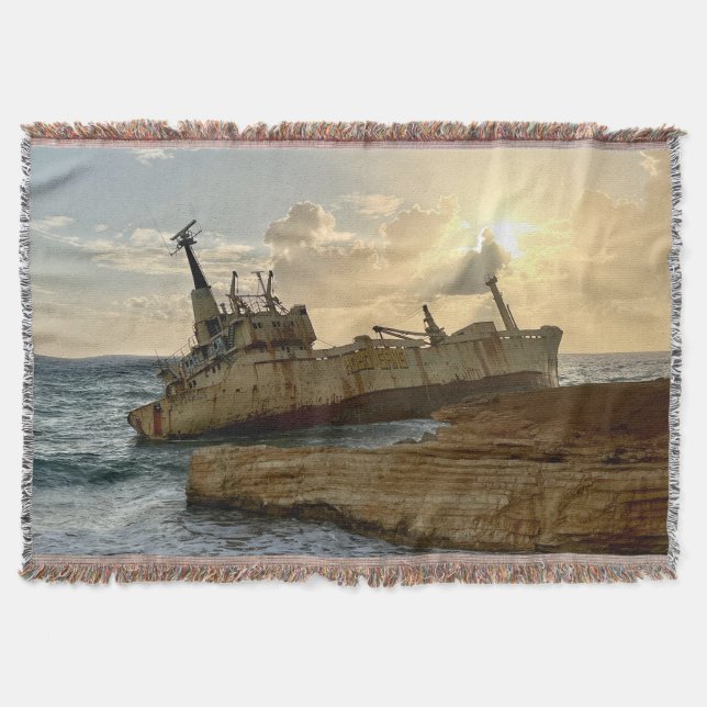 Shipwreck Throw Blanket (Front)