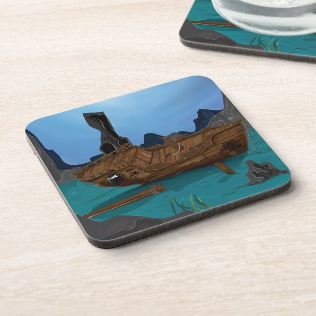 Shipwreck underwater coaster (Left Side)