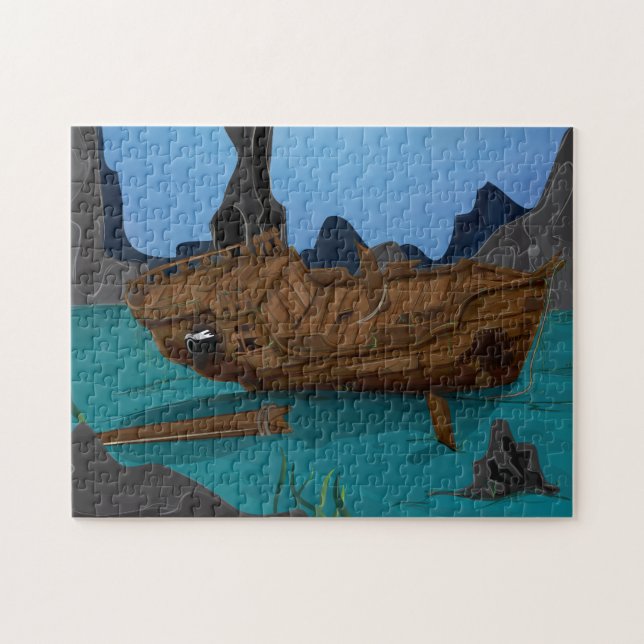 Shipwreck underwater jigsaw puzzle (Horizontal)