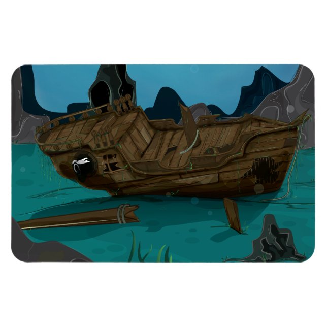 Shipwreck underwater magnet (Horizontal)