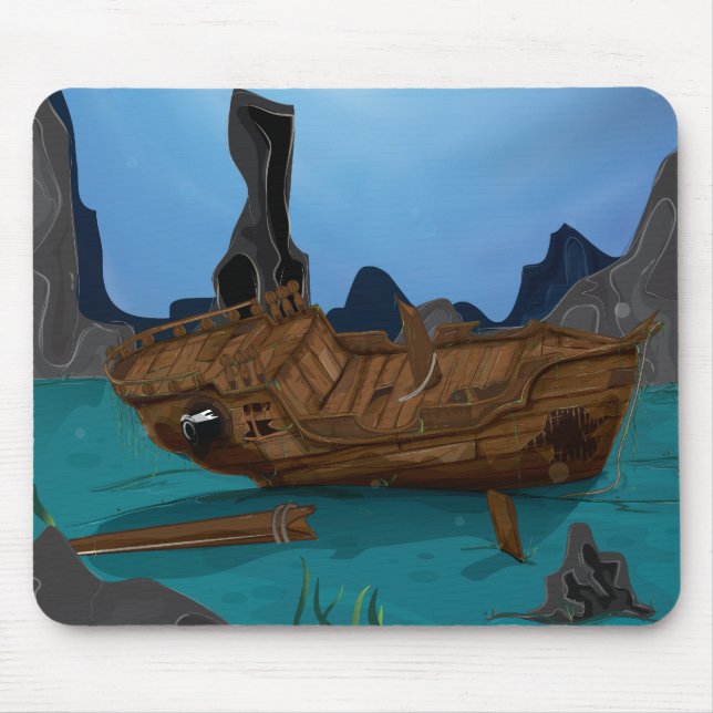 Shipwreck underwater mouse mat (Front)
