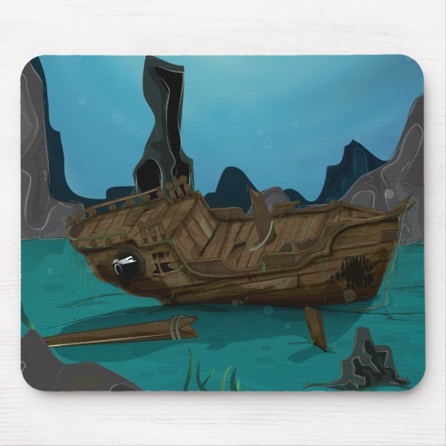 Shipwreck underwater mouse mat (Front)