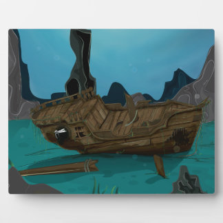Shipwreck underwater plaque