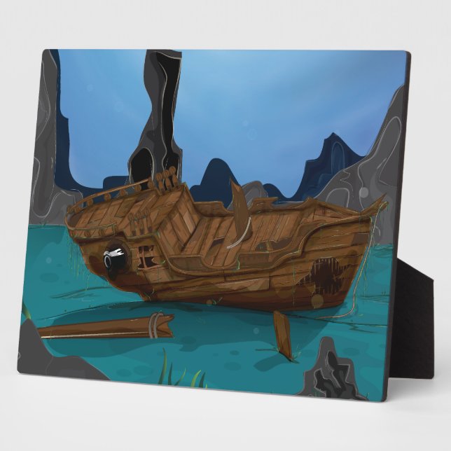 Shipwreck underwater plaque (Side)