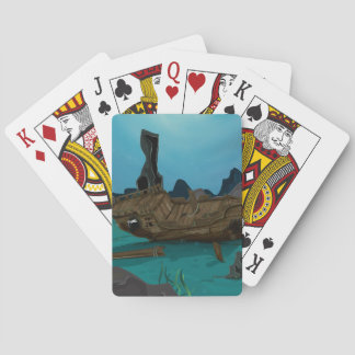 Shipwreck underwater playing cards