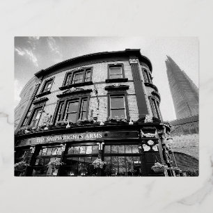 Shipwrights Arms And Shard  Foil Holiday Postcard