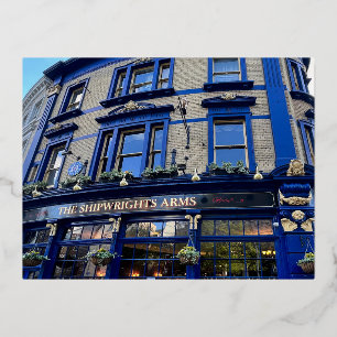Shipwrights Arms Pub London Foil Holiday Postcard