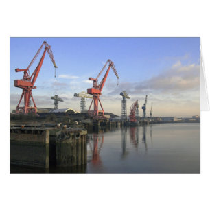Shipyard Cranes Cards