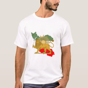 Shir o Khorshid - Lion and Sun - Persia Iran Flag  T-Shirt
