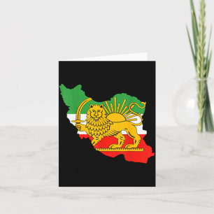 Shir o khorshid, persia, lion and sun iran  card