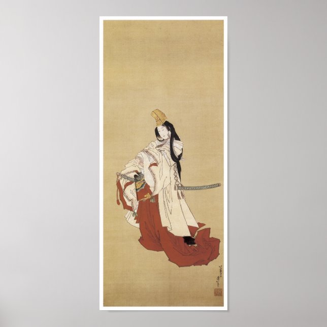 Shirabyoshi Dancer, Hokusai, 1820 Poster (Front)