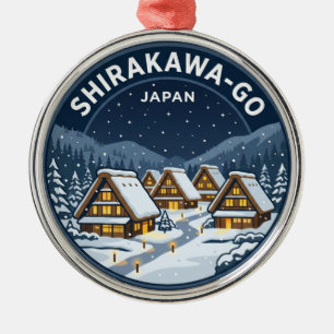 SHIRAKAWA-GO Japan Metal Tree Decoration